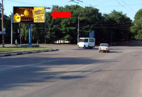 Білборд, Бігборд (Борд)  A у Кропивницький (Кіровоград), 3x6  Чикаленка вул. (кол. Медведєва вул.) / Олефіренка вул. (кол. Фрунзе вул.), супермаркет "АТБ", парк "Ковалівський" Фото 1