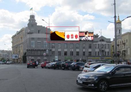 Видеоборд A в Харькове Конституції пл., 13/11,  Консерваторія, прайс за трансляцію ролика довжиною 10 сек, 8:00-22:00, 1 вихід/5 хвилин (168 виходи/день ). Розрахунок інших конфігурацій уточнюйте у менеджерів. - 290375 фото 1