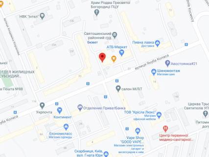 Видеоборд A в Киеве Коласа вул., 25, аптека "Вітамін", прайс за ролик 10 сек 1 вихід/5 хвилин, на двосторонньому екрані, від 144 виходів на день. Розрахунок для інших параметрів трансляції уточнюйте у менеджера. - 301172 схема