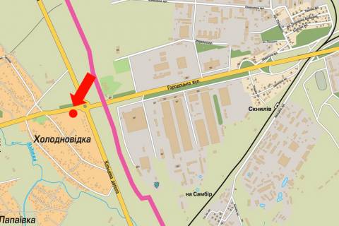 Billboard B in Zimna Voda, 3x6  Gorodoc'ka st. / Vinnicenka st., z centru scheme