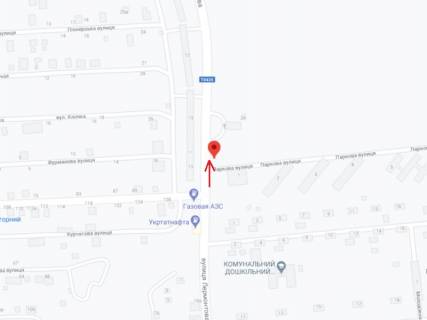 Білборд, Бігборд (Борд)  A у Марганці, 6х3  перехрестя вул. Паркова та Лермонтова (навпроти буд. 2-А по вул. Паркова) схема
