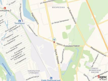 Призма A в Киеве Воскресенський (Перова б-р) проспект. - Навої пр., на світлофорі, в сторону Троєщини - 215038 схема