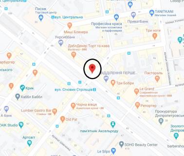Ситилайт A в Днепр (Днепропетровск), 1.2х1.8  вул. Харківська - просп. Дмитра Яворницького (Карла Маркса) 46 схема