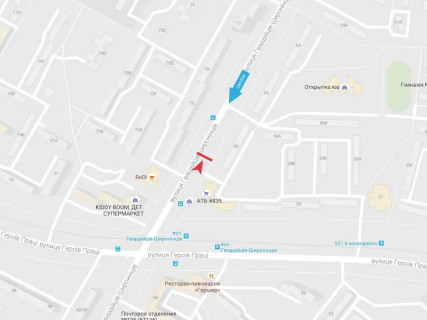 Билборд A в Харькове, 3x6  Гвардійців-Широнінців вул., 50, з центру схема