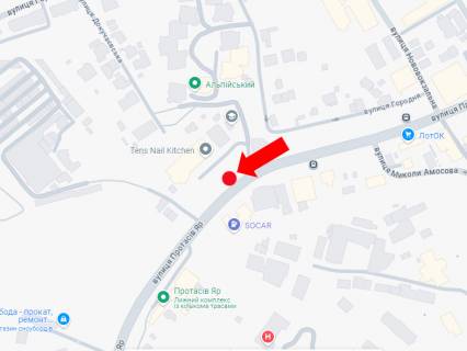 Ситилайт A в Киеве, 1.8x1.2  Протасів яр вул., парна сторона, зупинка "вул. Докучаєвська" схема
