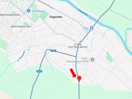 Билборд B в Ладыжине, 3x6  виїзд з міста схема