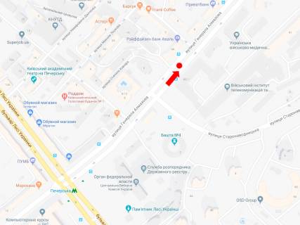 Сiтiлайт  у Києві, 1.8x1.2  Алмазова вул. (колиш. Кутузова вул.), 4а, в сторону м. Арсенальна, роздільник схема