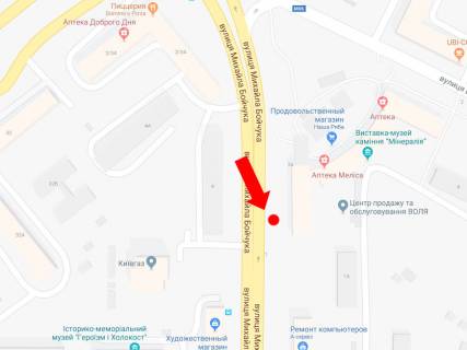 Бэклайт  в Киеве, 2.3x3.14  Бойчука вул. (колиш. Кіквідзе вул.), 1/2, з центру схема