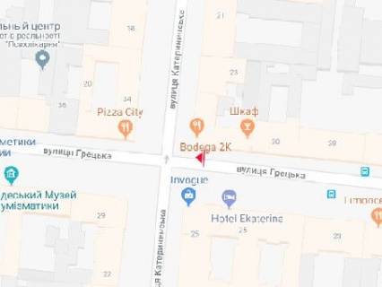 Ситилайт B в Одессе, 3x1.5  Грецька вул. - Європейська вул. (Катерининська) схема
