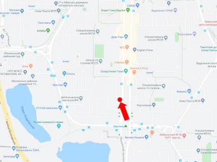 Билборд  в Киеве, 3x6  Оболонський пр., 5, ТРЦ "Dream Town" схема