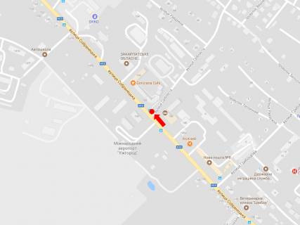 Билборд  в Ужгороде, 3x6  Собранецька вул., 152, з центру схема