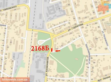 Білборд, Бігборд (Борд)  B у Бахмуті Космонавтів вул., 3 схема