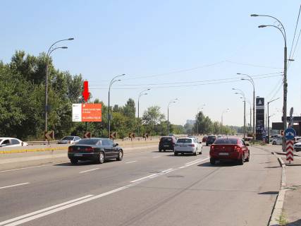 Билборд B в Киеве, 3x6  Набережно-Рибальська вул., 550м до Подільсько-Воскресенського мосту, в бік Набережно-Хрещатицької вул. фото 1