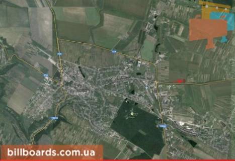 Билборд B в Борщеві г. Борщов схема