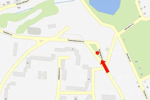 Билборд B в Белой Церкви Грибоедова ул. / ул. Рыбная, разделитель схема