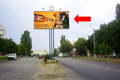 Билборд A в Белой Церкви Киевская ул. / ул. Глиняная, разделитель, въезд из Киева фото 1