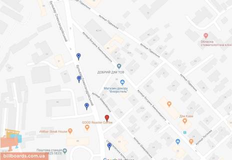 Билборд  в Белой Церкви Александрийский бул., 49 схема