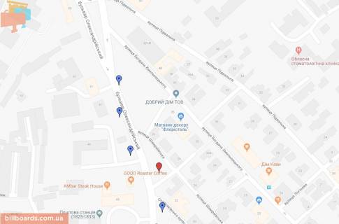 Билборд  в Белой Церкви Александрийский бул., 49 схема