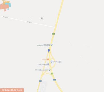 Билборд A на трассах Киевской области, 3х6  В`їзд в м.Біла Церква з Києва поряд КПП схема