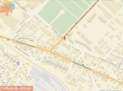 Билборд A в Черновцах Московської Олімпіади вул. - Кишинівська вул. схема