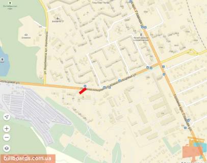 Билборд A в Черновцах Південнокільцева вул., 10А, в сторону Головною вул. схема