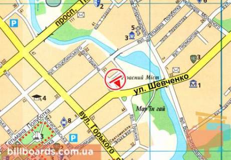 Билборд  в Чернигове Василя Тарновського (Пушкіна) ул., 21, нижний схема