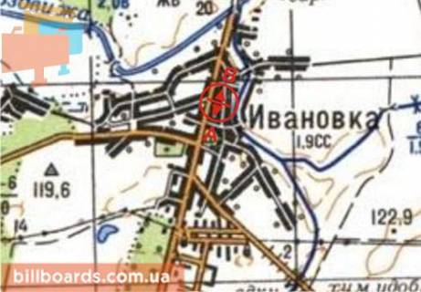 Билборд  в Чернигове с. Ивановка, ДК схема