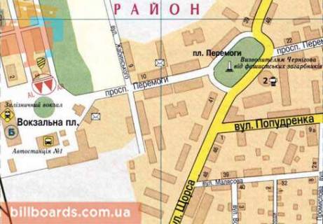 Билборд A в Чернигове, 3x6  Перемоги просп., 4 схема