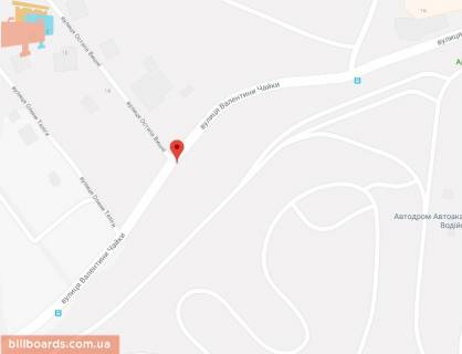 Билборд B в Чайки Чайки вул. / Вишні вул. схема