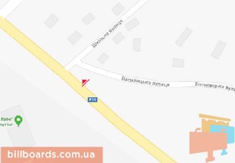 Білборд, Бігборд (Борд)   у Черкасах Каневская ул. - Школьная ул. схема