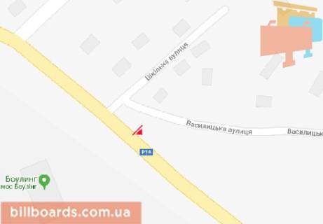 Билборд  в Черкассах Каневская ул. - Школьная ул. схема
