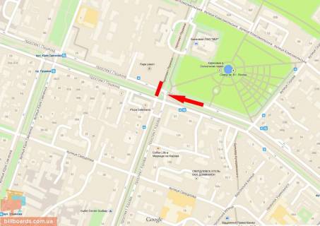 Scrolller, Scroll A in Dnipro (Dnipropetrovsk), 3,14х2,32  av.Lesi Ukrainki (av.Puskina) - av.Oleksandra Pola, "Kvitkovij rinok", roller 3.14h2.32 - 174086 scheme