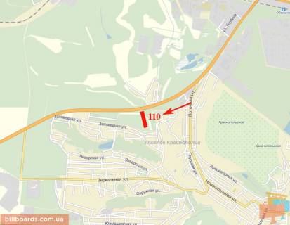 Билборд  в Днепр (Днепропетровск) Криворожское шоссе, с. Краснополье схема