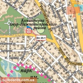 Билборд  в Днепр (Днепропетровск) Мануйловский пр. (бывш. Воронцова пр.), 32, напротив схема