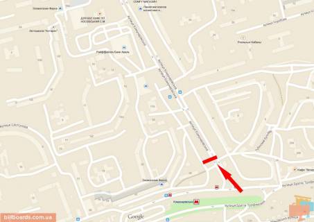 Билборд B в Днепр (Днепропетровск) Кондратюка вул. (колиш. Комунарівська вул.), 32 схема
