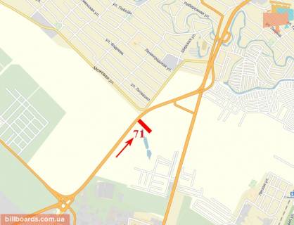 Билборд  в Днепр (Днепропетровск) Донецкое шоссе, между Метро и Эпицентром, выезд из города схема