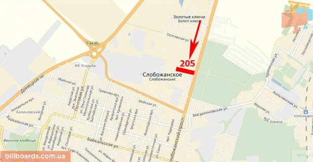 Билборд  в Днепр (Днепропетровск) Слобожанський пр. (бывш. пр-т им. газеты Правда) / 8-го Марта ул., 9А схема