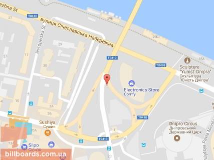 Призма A в Днепр (Днепропетровск) Січеславська Набережна вул. (Колиш. Набережна Леніна вул.), 31 - Центральний міст - 154134 схема
