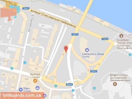 Prismatron, Prism A in Dnipro (Dnipropetrovsk) Siceslavs'ka Naberezna st. (kolis. Naberezna Lenina st.), 29A - Central'nij mist - 154140 scheme