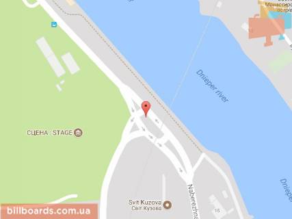 Бэклайт A в Днепр (Днепропетровск) Січеславська Набережна вул. (колиш. Набережна Леніна вул.) - 3-ї Штурмової Бригади(колишня 6-ї стрілецької дивізії) вул. - Мерефо-Херсонський міст схема