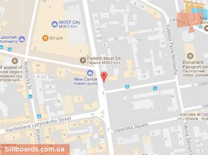 Скроллер A в Днепр (Днепропетровск), 3.14х2.32  Михайла Коцюбинського вул, 2 (навпроти ТЦ НОВИЙ ЦЕНТР при заїзді на Новий міст), біля світлофору - 168658 схема