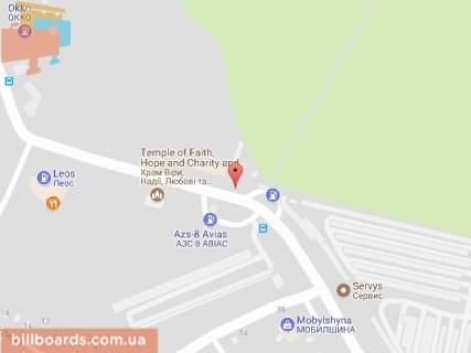 Билборд B в Днепр (Днепропетровск), 6х3  вул. М. Лисиченко (Героїв Гром. війни), по дорозі від ТРЦ КАРАВАН, поруч АТБ схема