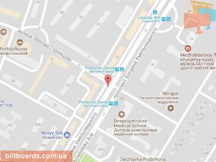 Призма A в Днепр (Днепропетровск), 6х3  просп. Б. Хмельницького (Гер. Сталінграда) перехрестя з вул. Л. Стромцова (Вакуленчука), біля світлофору - 168720 схема