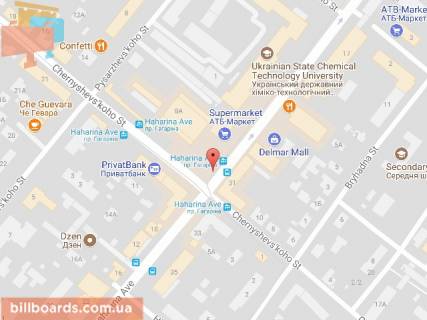 Скроллер A в Днепр (Днепропетровск) Науки (Гагаріна) пр., 8А - Чернишевського вул. - 153567 схема