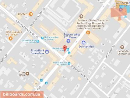 Скроллер A в Днепр (Днепропетровск) Науки (Гагаріна) пр., 8А - Чернишевського вул. - 153568 схема