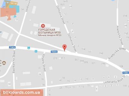 Билборд A в Днепр (Днепропетровск), 6х3  вул. Шефська, 1А - вул. Широка схема