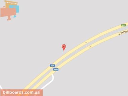 Билборд B в Днепр (Днепропетровск), 6х3  вул. Донецьке шосе (заїзд на Кайдацький міст, по правій стороні) схема