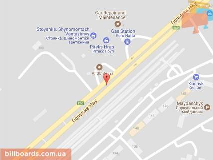 Билборд B в Днепр (Днепропетровск), 6х3  вул. Донецьке шосе, 144, виїзд з міста, навпроти Агросоюзу; ТРЦ КАРАВАН, ринок схема