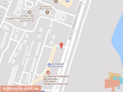 Билборд B в Днепр (Днепропетровск) Набережна Перемоги вул., 100 схема