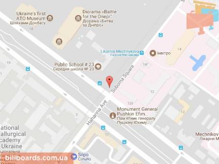 Скролер, Скрол A у Дніпро (Дніпропетровськ), 3.14х2.32  просп. Д. Яворницького (К. Маркса) - пл. Соборна (Жовтнева), біля світлофора - 169027 схема